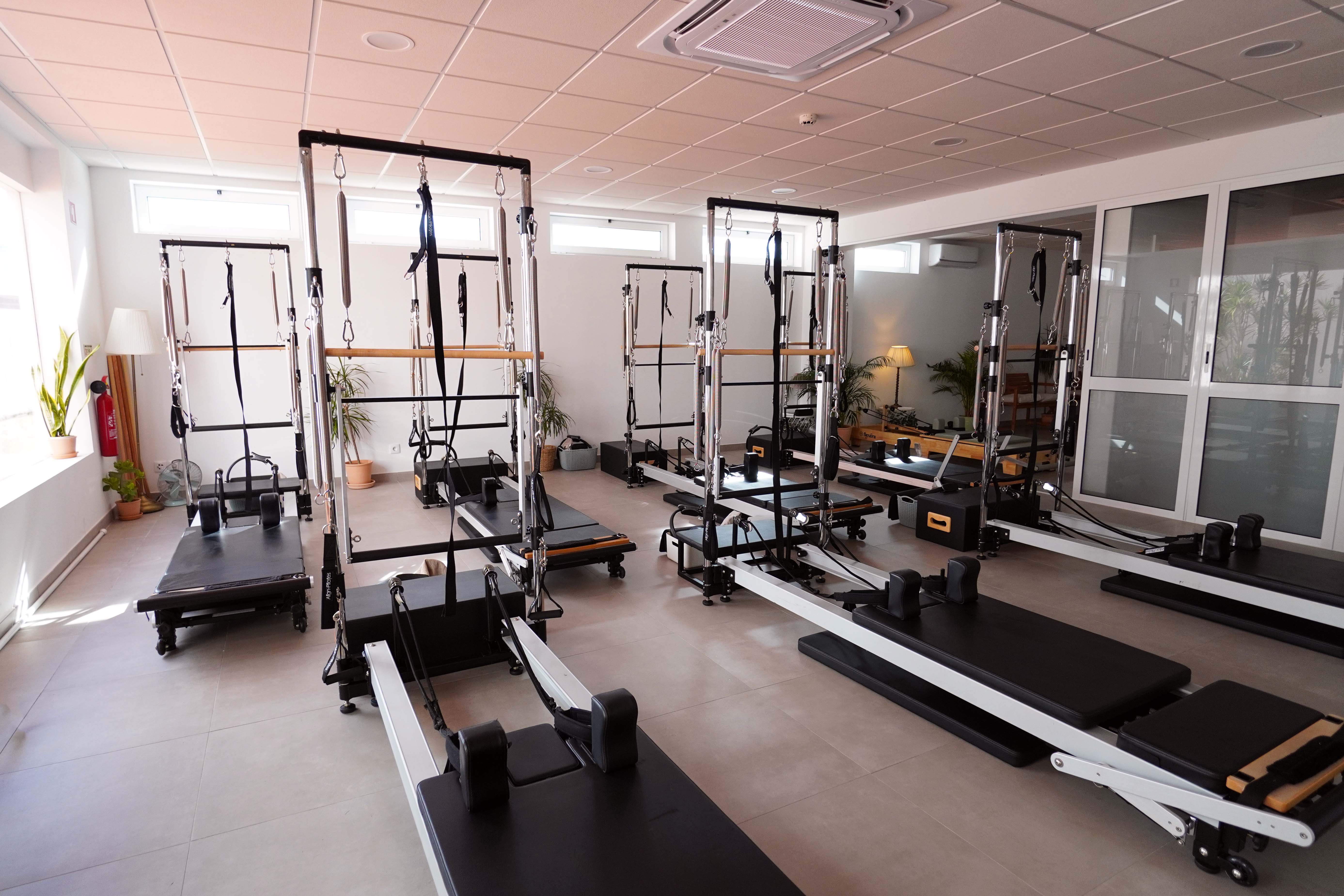 Reformer Pilates studio in Almancil, Algarve, set up for a private session